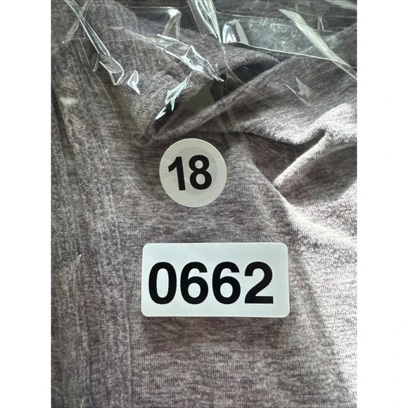 Zobha Melange Twist Crop Top Womens Medium Heather Plum Yoga Athletic Fit Preppy - Picture 8 of 8